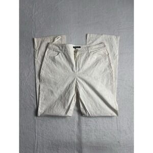 VTG Ideology Floral Pants White‎ Stains Women's Size 8 Waist 32" x 30" Inseam